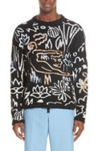 Men's Kenzo Neon Pattern Wool Blend Sweater