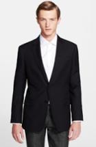 Men's Armani Collezioni G-line Trim Fit Wool Blazer R Eu - Black