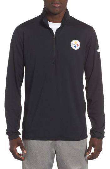 Men's Nike Nfl Team Element Quarter Zip Pullover - Black