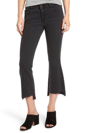 Women's Dl1961 Lara Crop Flare Jeans - Black