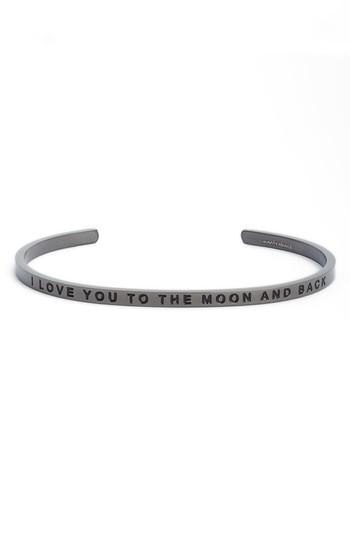 Women's Mantraband I Love You To The Moon And Back Cuff Bracelet