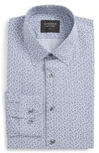 Men's Nordstrom Men's Shop Trim Fit Floral Dress Shirt 32 - Blue