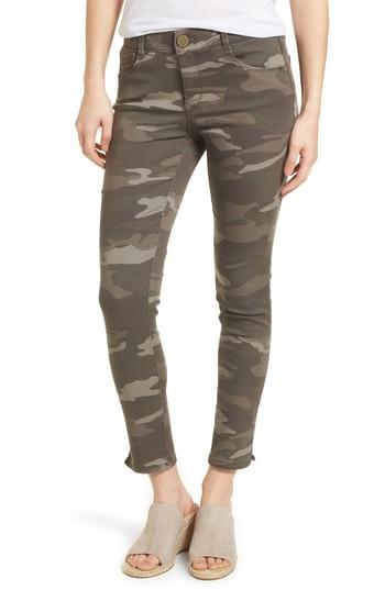 Women's Wit & Wisdom Ab-solution Camo Ankle Skimmer Pants - Brown