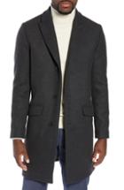 Men's Bonobos Slim Fit Wool Blend Topcoat R - Black