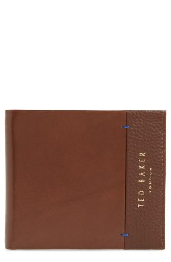 Men's Ted Baker London Leather Bifold Wallet - Brown