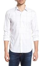 Men's Bonobos Unbutton Down 2.0 Slim Fit Grid Sport Shirt R - White