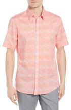 Men's Zachary Prell Regular Fit Woven Shirt, Size - Pink