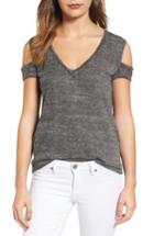 Women's Pam & Gela Cold Shoulder Tee, Size - Grey
