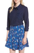 Women's Draper James Lace Detail Shirt - Blue