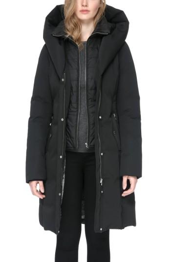 Women's Soia & Kyo Hooded Down Coat - Black