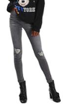 Women's Topshop 'jamie' Ripped Ankle Skinny Jeans X 30 - Grey