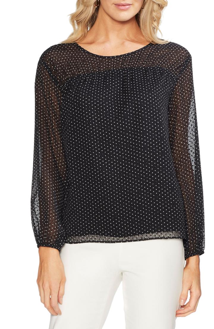 Women's Vince Camuto Dot Top - Black