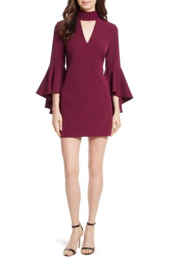Women's Milly Andrea Italian Cady A-line Dress - Burgundy
