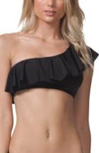 Women's Rip Curl Designer Surf One-shoulder Bikini Top - Black