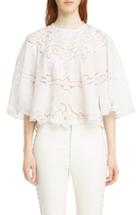 Women's Isabel Marant Marlo Broderie Anglaise Blouse Us / 40 Fr - White