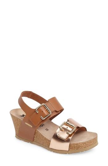 Women's Mephisto Lissandra Platform Wedge Sandal M - Metallic