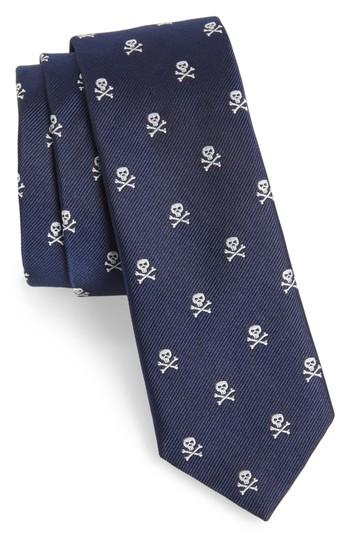 Men's Vineyard Vines Skull & Crossbones Silk Skinny Tie
