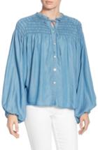Women's Catherine Catherine Malandrino Julie Chambray Blouse - Blue