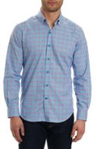 Men's Robert Graham Ryan Regular Fit Sport Shirt - Purple