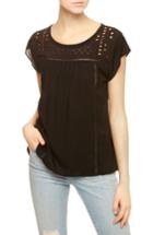 Women's Sanctuary Paige Eyelet Embroidered Tee