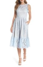 Women's Eliza J Ruffle Lace Midi Dress - Blue