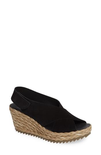 Women's Pedro Garcia 'federica' Wedge Sandal Us / 37eu - Black