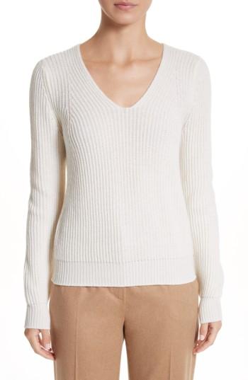 Women's Max Mara Sax Wool & Cashmere Sweater - Ivory