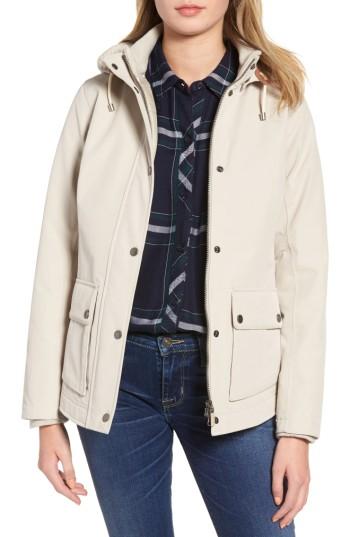 Women's Barbour Seaton Hooded Waterproof Jacket Us / 8 Uk - Grey