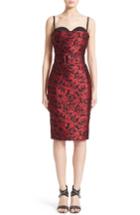 Women's Michael Kors Rose Jacquard Bustier Sheath Dress - Red