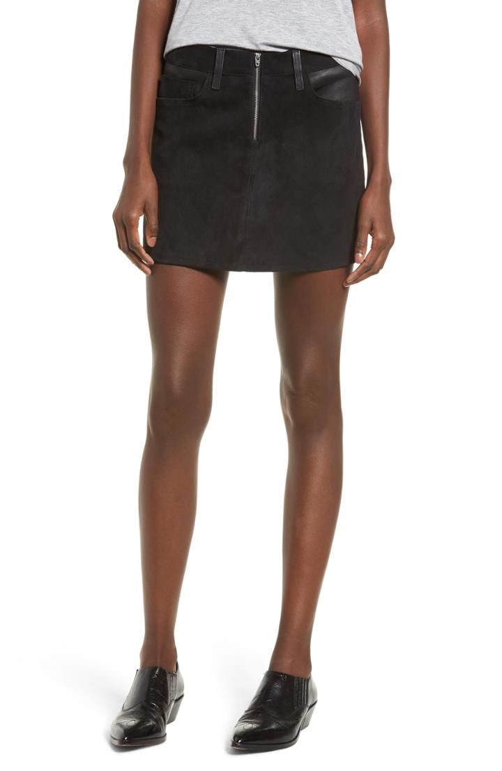 Women's Hudson Jeans Leather Skirt - Black