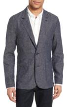 Men's Ag Trunnel Slim Fit Linen Blend Blazer, Size - Blue
