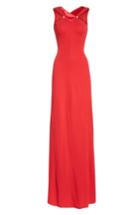 Women's Emporio Armani Satin Neck Gown Us / 46 It - Red