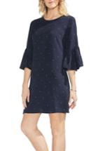 Women's Vince Camuto Soho Pin Dot Ruffle Sleeve Dress - Blue
