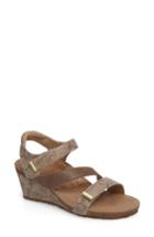 Women's Aetrex Brynn Asymmetrical Wedge Sandal Eu - Beige