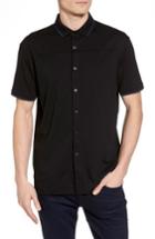 Men's Vince Camuto Slim Fit Knit Sport Shirt - Black