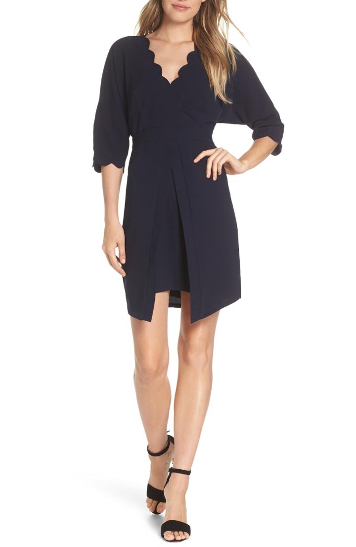 Women's Adelyn Rae Emerata Scallop Edge Dress - Blue