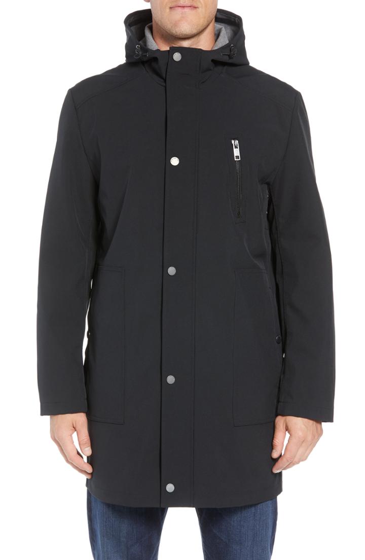 Men's Marc New York Beckett Jersey Car Coat - Black