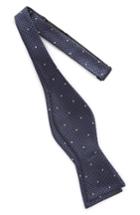 Men's Calibrate Houndstooth Dot Silk Bow Tie