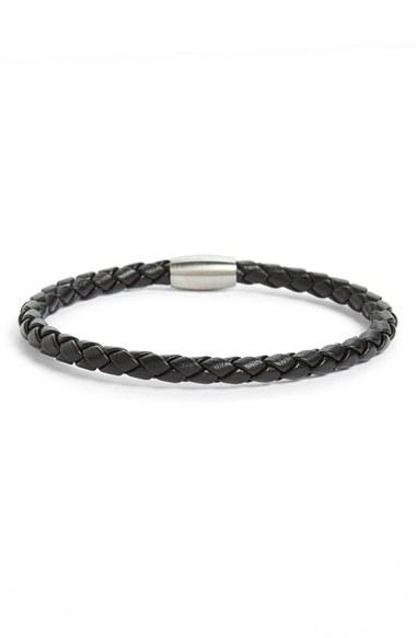 Men's Link Up Woven Leather Bracelet