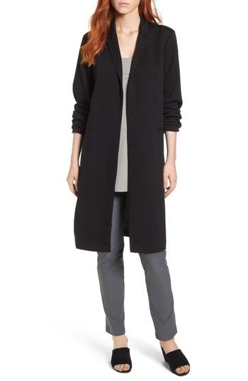 Women's Eileen Fisher Long Tencel Jacket, Size - Black