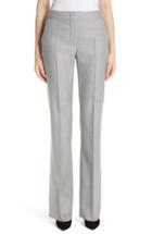 Women's Max Mara Alessia Stretch Wool & Silk Pants - Grey