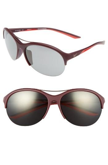 Women's Nike Flex Momentum 66mm Sunglasses - Matte Night Maroon