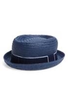 Women's Fits Straw Boater Hat - Blue