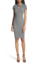Women's Milly Twist Neck Stretch Knit Sheath Dress, Size - Grey