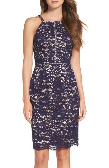Women's Vince Camuto Lace Sheath Dress - Blue