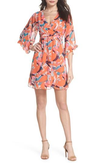 Women's Clover And Sloane Print Minidress - Orange
