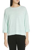 Women's Eileen Fisher Round Neck Organic Linen Top - Blue
