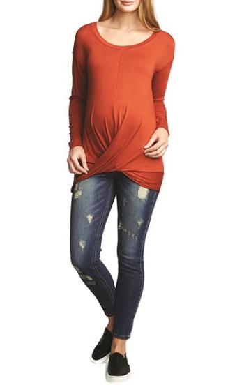 Women's The Urban Ma Draped Maternity Tunic - Orange