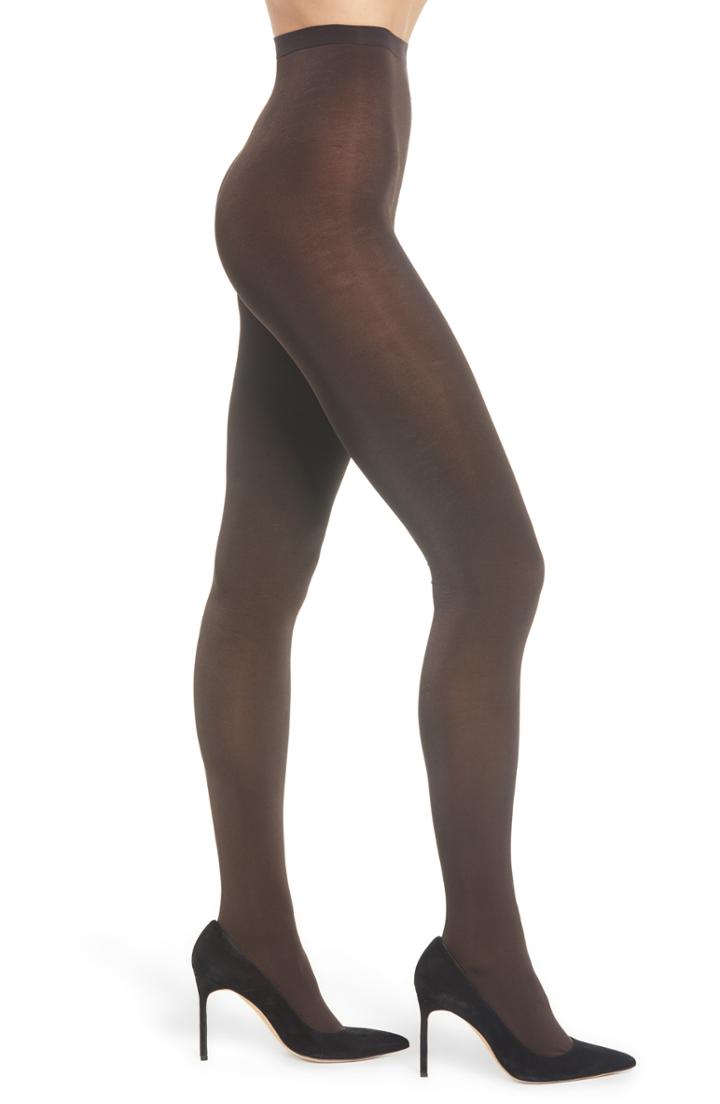 Women's Zeza B By Hue Satin 2-pack Tights - Brown