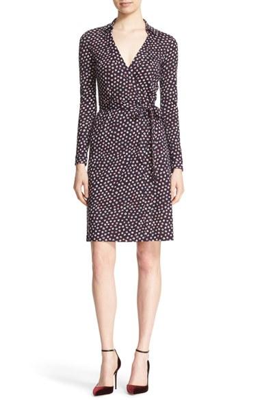 Women's Diane Von Furstenberg 'new Jeanne Two' Print Silk Wrap Dress